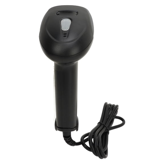 Rupoun S10-C 1D QR Code Barcode Scanner Handheld Quick Response Drive Free Laser Barcode Reader with USB Cable for Delivery Logistics Shopping Malls Supermarkets Black