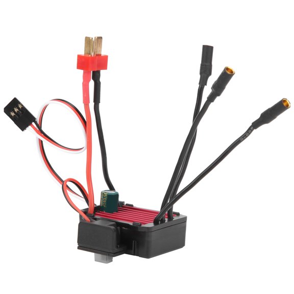 Rupoun SURPASSHOBBY 25A Waterproof ESC Electric Speed Controller High Performance Brushless Motor Speed Regulator for 1/16 1/18 1/20 RC Car Truck Models (1.6x1.3x0.6 inches / 4.0x3.2x1.5 cm)