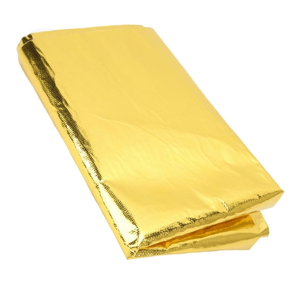 Rupoun Self Adhesive Reflective Gold High Temperature Heat Shield Wrap Tape Thermal Insulation for Wrapping Wires Fuel Lines, Advanced Polymer Laminated Glass Cloth, 39 inches / 99 cm, Gold