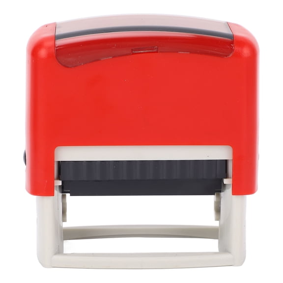 Rupoun Self Inking Stamp Custom Date Number Letter Symbol Combination Adjustable Automatic Press Red Office Document Marking Tool 2.28 x 0.87 inches / 58 x 22 mm with 2 Templates and Tweezers