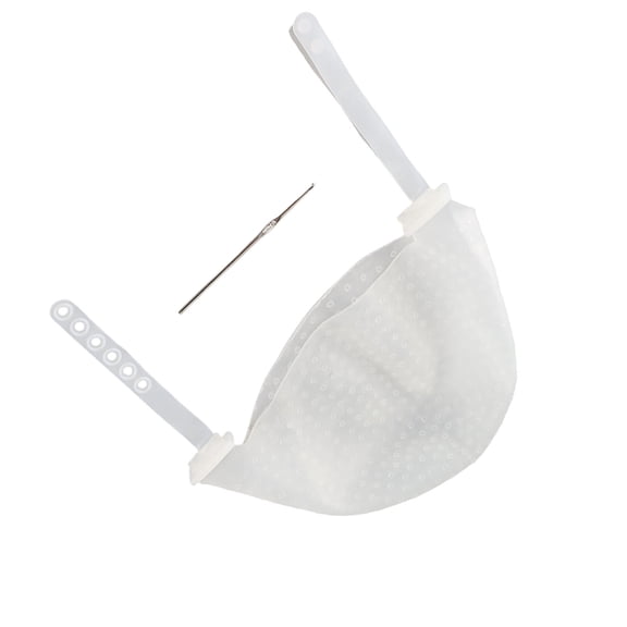 Rupoun Silicone Hair Coloring Highlighting Hat Reusable DIY Dyeing Cap with Crochet Hook for Beauty Salon, Washable Flexible Color Applicator Tool, White (7.5x5.9 inches / 19x15 cm)