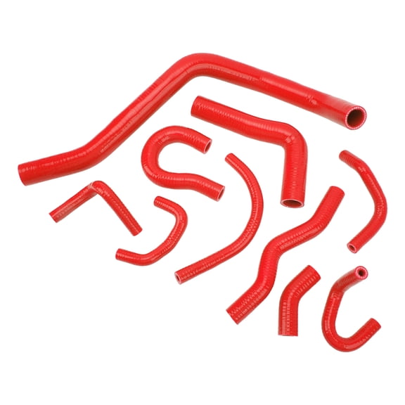 Rupoun Silicone Radiator Hose Kit Water Coolant Heater Tube Set For Honda CR-X Civic 1988-1991 Red