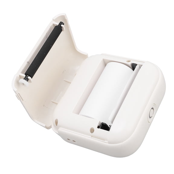 Rupoun Small Thermal Printer BT 203dpi Portable Pocket Printer for Bill Photo Memo Wrong Question Printer White Wireless Compact Receipt Label Maker with 1200mAh Battery