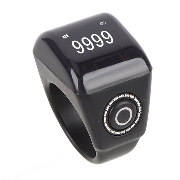 Rupoun Smart Fitness Tracker Ring, Electronic Digital Tasbih Finger Counter, IP67 Waterproof Rain Proof, Rechargeable Battery, App Compatible for iOS and Android, 22mm / 0.87in Diameter Size