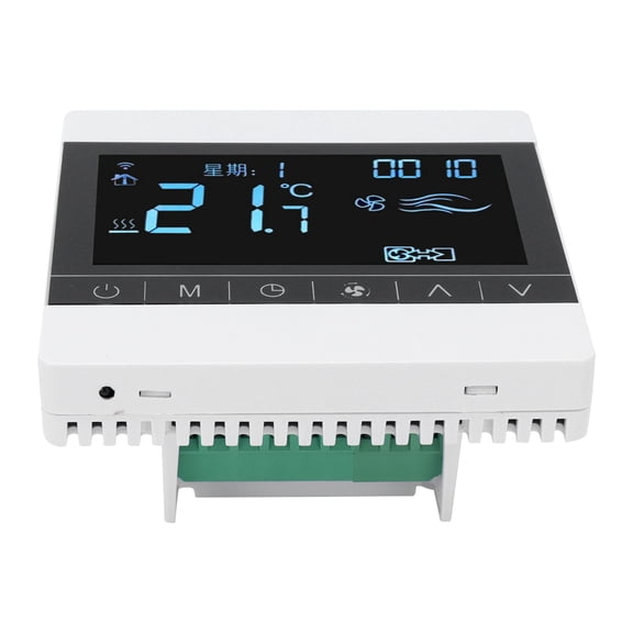 Rupoun Smart LCD Digital Thermostat for Home Heating and Cooling System AC 220V Fan Coil Temperature Controller Panel Switch High Accuracy Temperature Control Equipment