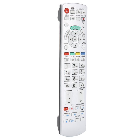 Rupoun Smart TV Remote Control Replacement for N2QAYB000715 Silver Wear-Resistant ABS Controller Long Distance Control Up To 32.8 ft / 10 m Requires 2 AA Batteries