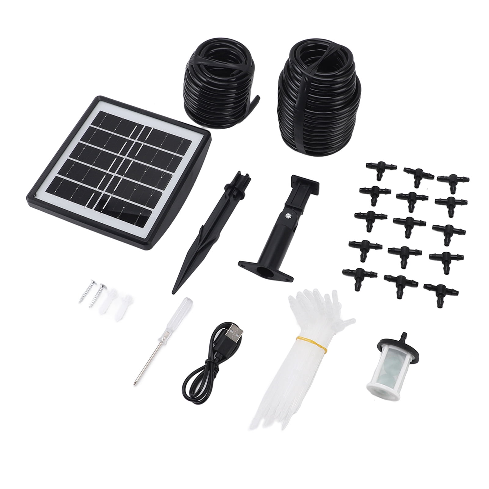 Rupoun Solar Automatic Drip Irrigation Kit Smart DIY Automatic Watering System with 2000mAh Battery (8.27 inches / 21 cm)