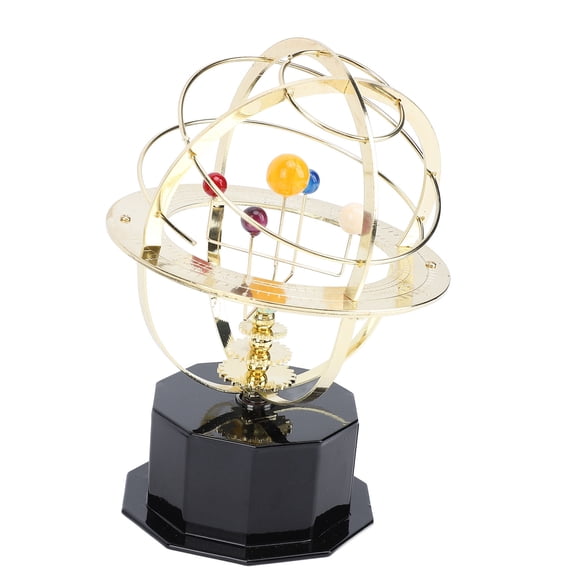 Rupoun Solar System Desk Decor Retro Metal Craft Planet Ornament Educational Toy For Study Office Decoration, Ideal Gift For Space Enthusiasts, 6.69 inches / 17 cm