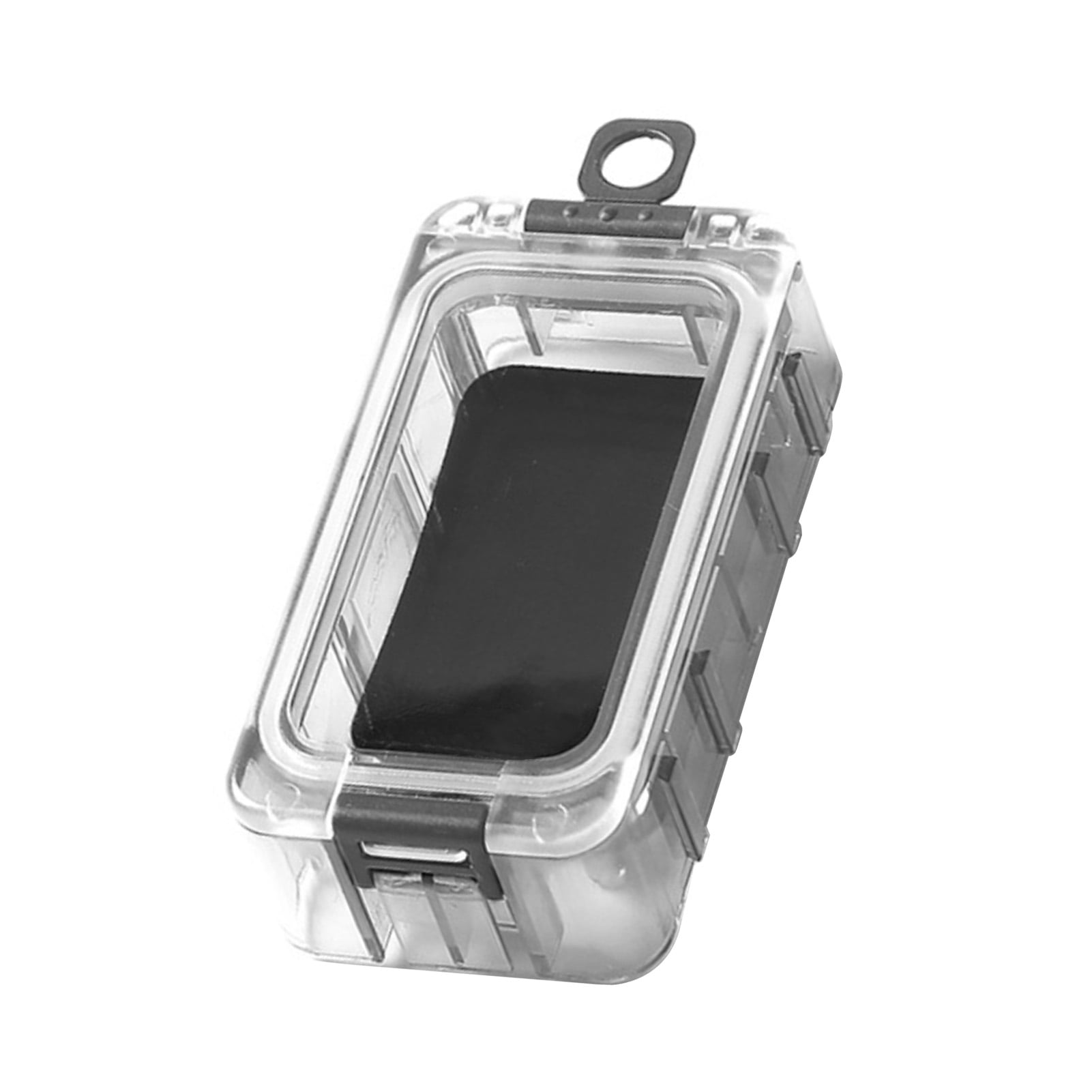 Rupoun Spliceable Night Glow Fishing Tackle Box, Magnetic Waterproof Lure Bait Organizer Tool Container for Outdoors (Black, 1 Piece, 3.15x1.57x1.18 inches / 8x4x3 cm)