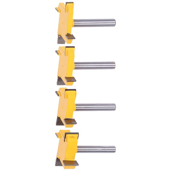 Rupoun Spoilboard Surfacing Router Bit Set 4 Flute Rabbet Slot Flattening Grooving Tool 1/4in Shank 1/4 inch 5/16 inch 3/8 inch 1/2 inch