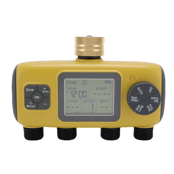 Rupoun Sprinkler Timer for 3/4 to 1/2 inch Faucet, IPX5 Waterproof Digital LCD Display Automatic Irrigation Controller System for Lawn, Yard, and Garden Watering (8.66 inches / 22 cm)