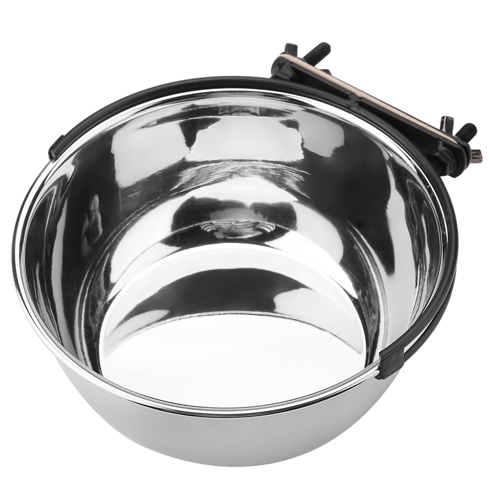 Rupoun Stainless Steel Hanging Food Water Bowl Feeder for Cat Pet Dog Puppy Crate Cage, Rustproof Removable Elevated Dishwasher Safe Kennel Bowl Mount, Large (20cm / 7.87 inches)