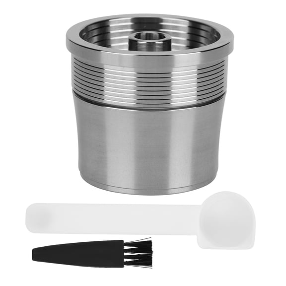 Rupoun Stainless Steel Reusable Coffee Filter Capsule Set with Spoon and Brush, Premium Espresso Maker Parts Compatible with illy Y3.2 Machine, 3.8 x 3.9 cm (1.5 x 1.5 inches)