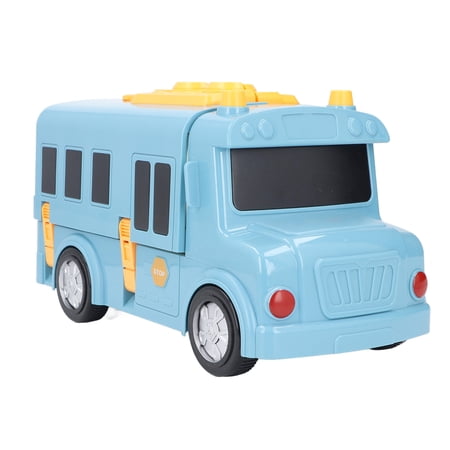Rupoun Steering Wheel Bus Toy, Multifunctional Transforming School Bus to Interactive Driving Simulation Play Vehicle for Kids, Educational Music and Light Features Built-In Battery[cite: 1]