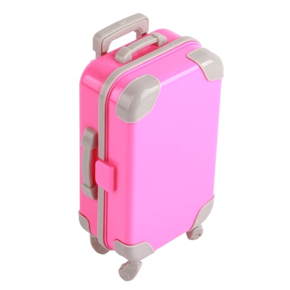 Rupoun Suitcase Simulated Vivid Portable Exquisite Luggage Cases Doll Accessories Rose Red - 10.2 inches / 25.4 cm