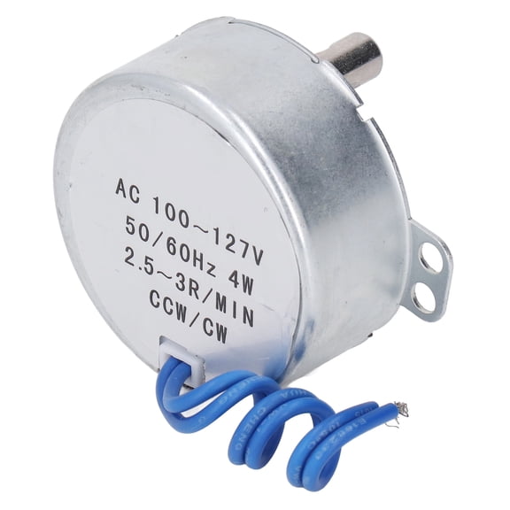 Rupoun Synchron Motor 2.5-3RPM CCW CW Low Power Consumption High Torsion Turntable Motor AC100-127V Electric Replacement Part Single Phase 4W 5.11 inches / 13 cm