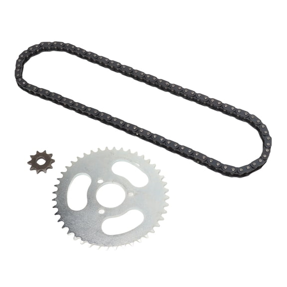 Rupoun T8F Gear Chain Set Aluminum Alloy Steel 44T 3 Hole Sprocket 10T 10H Hole Front Chain Wheel with 88 Link Drive Chain for DIY Motorcycle ATV Bike
