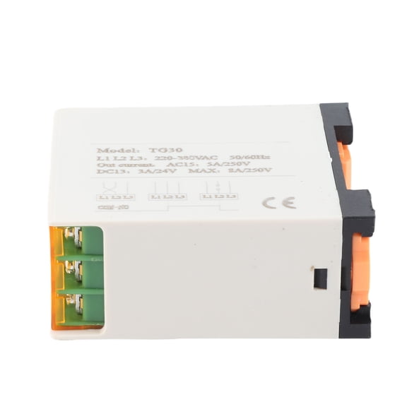 Rupoun TG30 3-Phase Phase Sequence Relay Phase Failure Loss Protection 220-380VAC 5A Electrical Relay For Motor Pumps Elevators Control Equipment High Reliability Circuit Monitor Device System