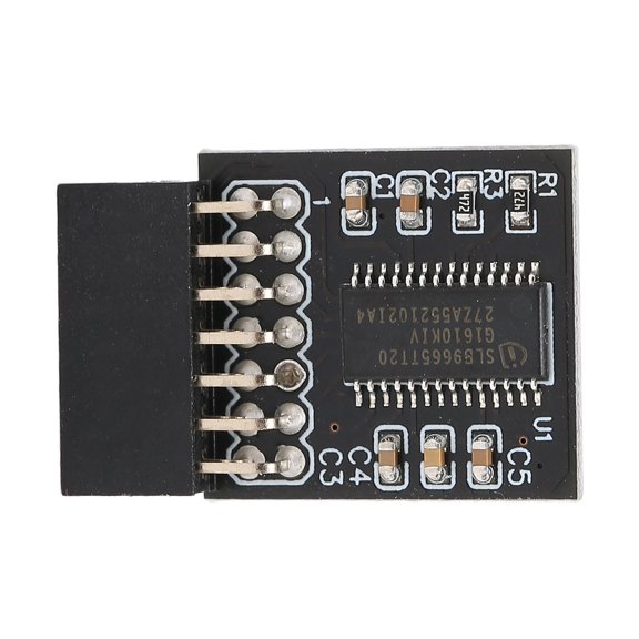 Rupoun TPM 2.0 Encryption Security Module 14-Pin LPC Interface Replacement Part for MSI, AMD, and Intel Motherboards, Windows 11/10/8.1/7 Compatible, 3 inches / 7.62 cm