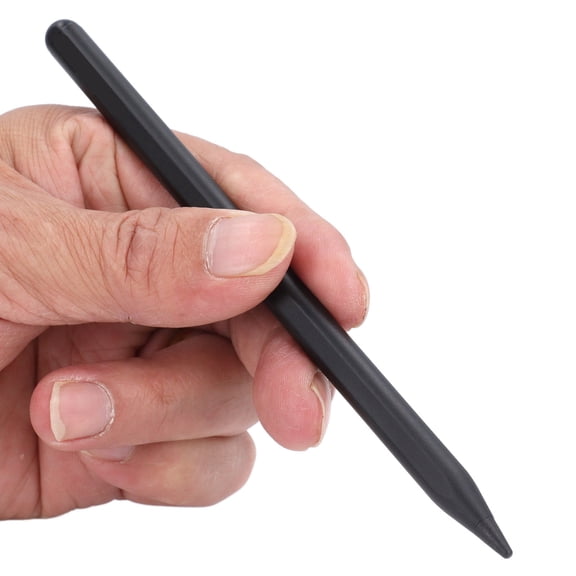 Rupoun Tablet Stylus Pen with Removable Nibs Magnetic Adsorption Top Touch Switch Type C Charging 130mAh Capacitive Stylus Pen with Indicator Black 6.5 inches / 16.6 cm