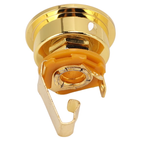 Rupoun Thickened Round Cup Shaped Metal Guitar Stereo Output Socket Jack for TL Electric Guitar Replacement Parts with 2 Screws, Golden, 1.57 x 2.36 inches (4 x 6 cm)