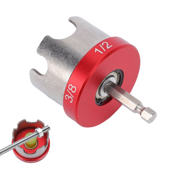 Rupoun Threaded Rod Nut Runner Removal Tool for Drill, Heavy Duty Fast Installation Socket Wrench Attachment, 1/4 3/8 1/2 Inch Adapter for Electrical Mechanical Work