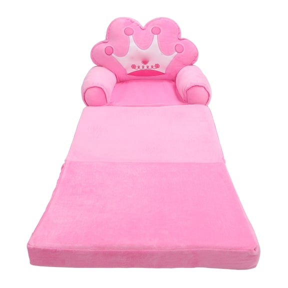 Rupoun Toddler Chair Couch Convertible Sofa To Lounger Flip Open Couch Sleeper Kids Armrest Bed For Reading Rest Pink Fold Out (45.3 Inches / 115 cm)