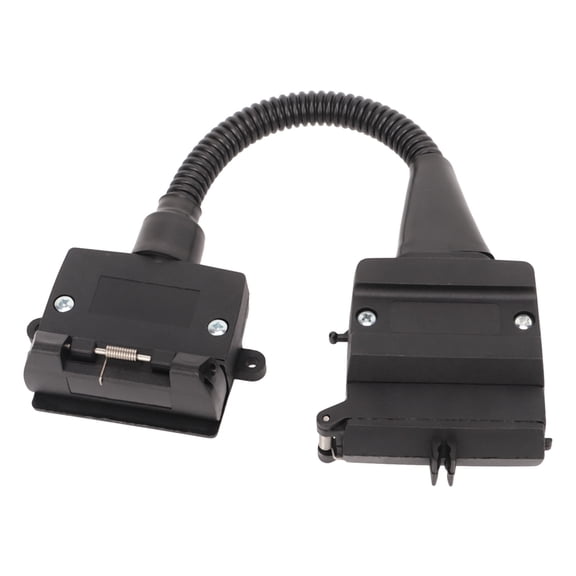 Rupoun Trailer Adapter 12 Pin Flat Male Plug to 7 Pin Flat Female Socket Caravan Connector for RVs and Commercial Vehicles