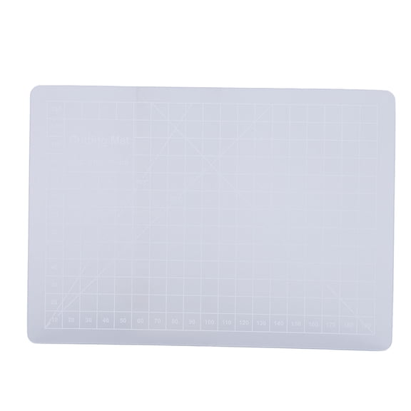 Rupoun Transparent A5 Cutting Mat (8.27 x 5.91 inches / 21 x 15 cm) Double-Sided Composite PVC Versatile Non-Slip Craft Board for Writing Painting Sewing Scrapbooking Quilting Precision Work