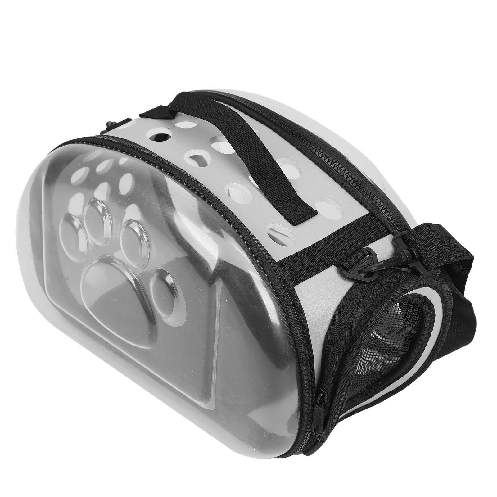 Rupoun Transparent Space Capsule Pet Carrier Backpack for Cats and Puppies, Outdoor Collapsible Breathable Travel Bag, Gray, Size Small (14.6 in / 37 cm)