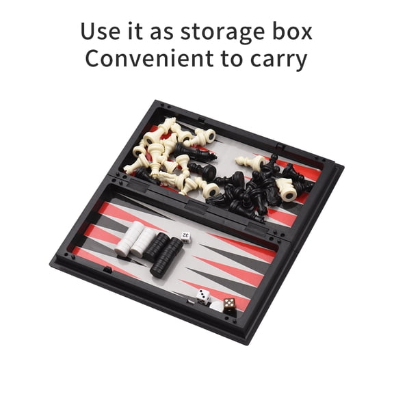 Rupoun Travel Chessboard Game Portable International Chess Set Magnetic Foldable Board