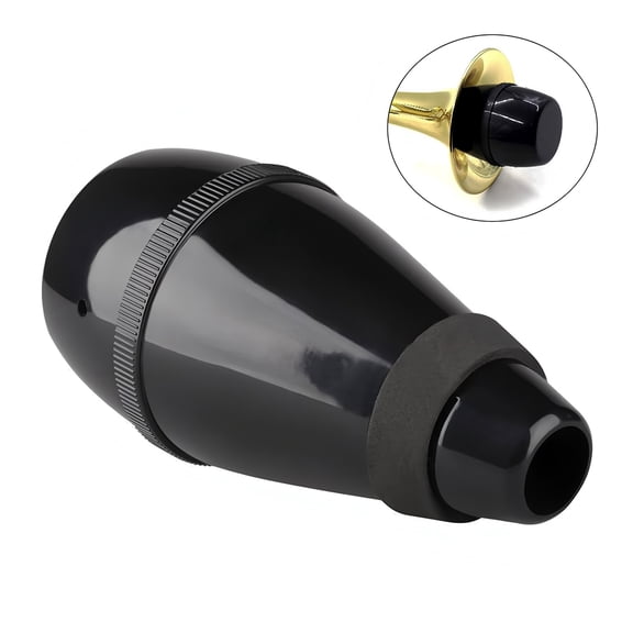 Rupoun Trumpet Mute ABS Silencer Lightweight Practice Accessory with Vent Hole Reduces Volume by 60-70% for Beginners Daily Performance 5.9 Inches / 15 cm Length