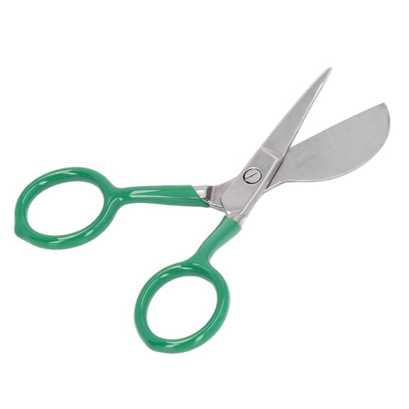 Rupoun Tufting Carpet Shears Mini Portable Stainless Steel Duckbill Applique Scissors Hairball Trimming Cutter Tools For Rug Making, Green (2.16x4.72 inches / 5.5x12 cm)