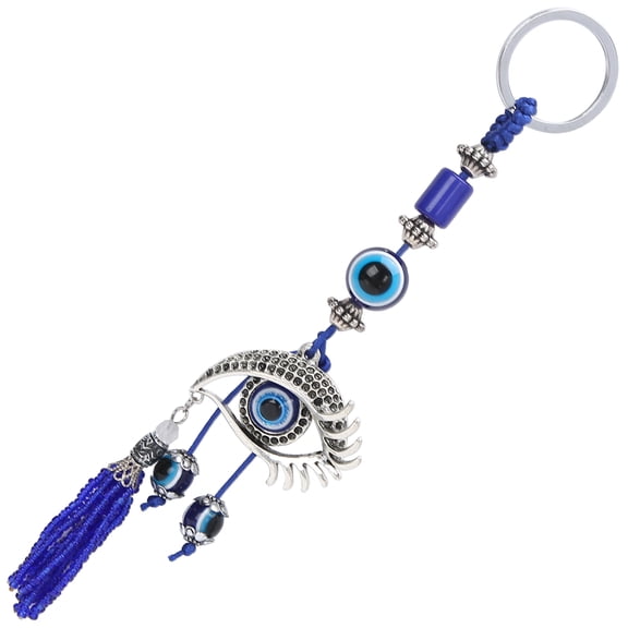 Rupoun Turkish Eye Shaped Keychain Pendant Fashionable Key Ring Gift Car Hanging Decoration