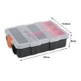thumbnail image 1 of Rupoun Two-Layer Plastic Heavy Duty Components Storage Box Case Organizer Small Parts Tool Box Black & Orange, 1 of 4