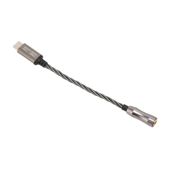 Rupoun Type C to 3.5mm Headphone Amplifier Adapter 5.9in/15cm DAC CS43131 Cool Gray