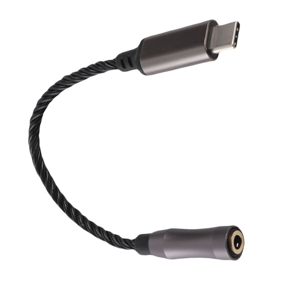 Rupoun Type C to 3.5mm Headphone Amplifier Adapter 5.9in/15cm DAC CS43198 Black