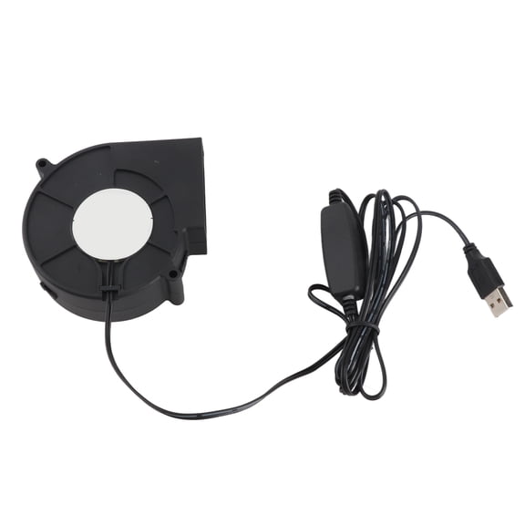 Rupoun USB Blower Fan 3.8 inches / 9.65 cm 3 Speed Mode DC5V Brushless 3800 RPM 22 CFM High Performance Computer Cooling Case Fan for PC Electronics and 3D Printer Optimization