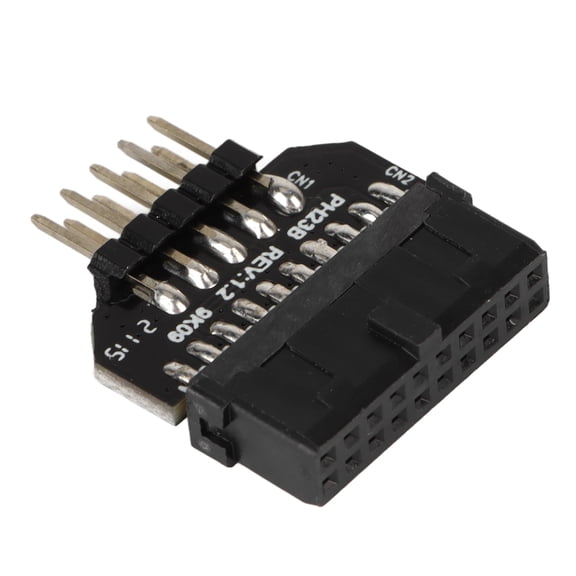 Rupoun USB Motherboard Splitter Internal Header Adapter, Usb2.0 9 Pin to Usb3.0 19 Pin Front Panel Expansion Plug for Desktop Components (3.00 x 3.00 x 1.00 inches / 7.6 x 7.6 x 2.5 cm)