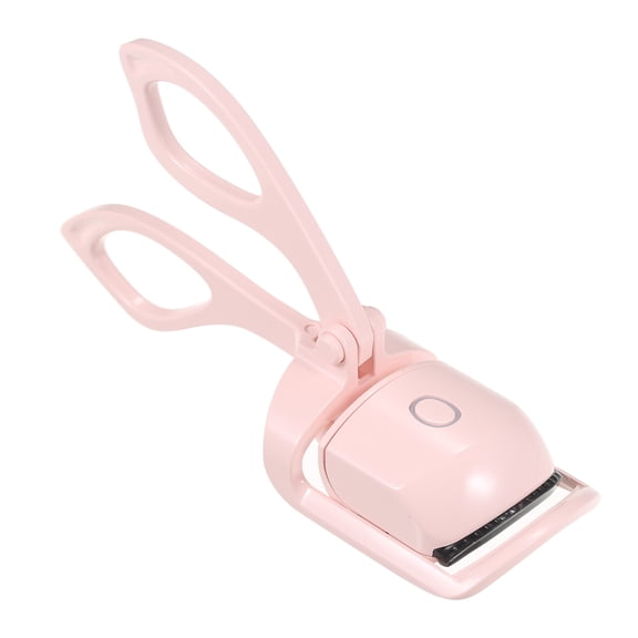 Rupoun USB Rechargeable Electric Eyelash Curler, Heated Lash Curler Makeup Tool with 2 Temperature Modes Adjustable Warm-up, Skin-Friendly Silicone, Natural Long-lasting Curling Effect, Pink