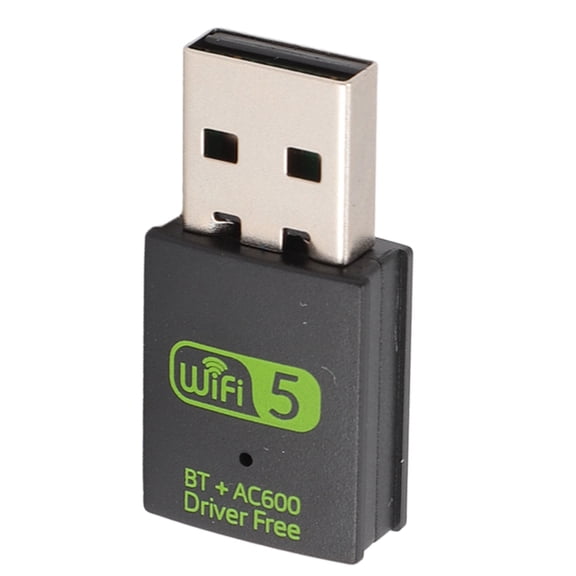 Rupoun USB WiFi5 Bluetooth Adapter 600Mbps 2.4 5Ghz Dual Band Wireless Network Dongle Receiver for Laptop Desktop PC Windows 11/10/8/7 (5.12 inches / 13 cm)