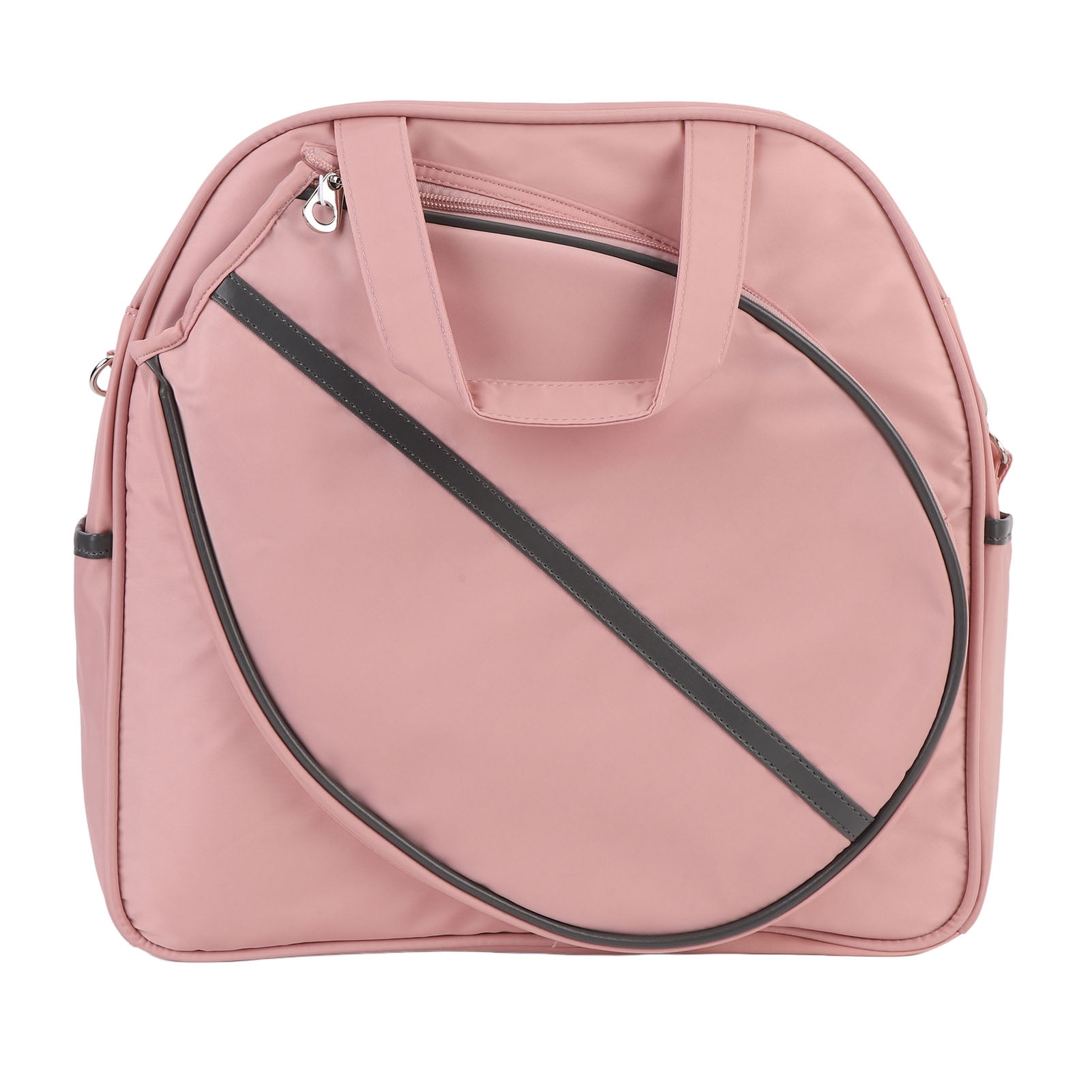 Rupoun Unisex Large Capacity Tennis Racket Bag with Adjustable Strap, Waterproof Oxford Cloth Badminton Handbag, Pink