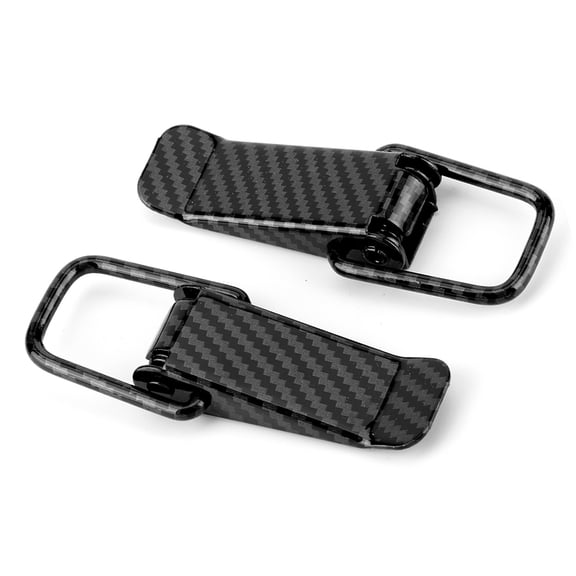Rupoun Universal Car Truck Hook Lock Clip Quick Release Black Carbon Fiber Texture Bumper Security Fastener Fitment Accessories, 7.08 inches / 18 cm