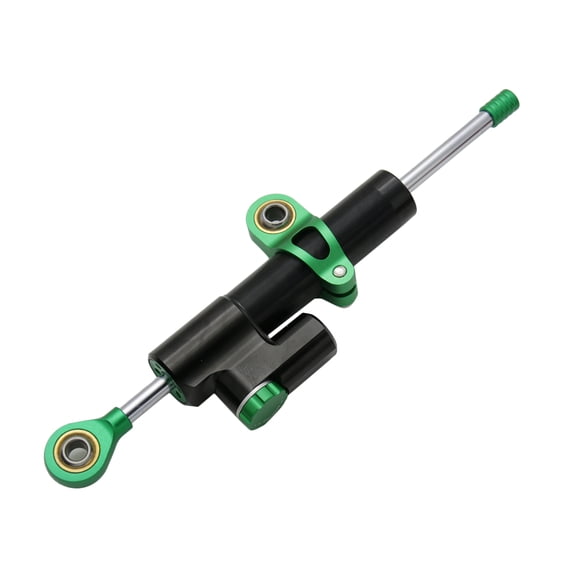 Rupoun Universal Motorcycle Damper Steering Stabilizer Safety Control Replacement for Kawasaki NINJA400 CNC Aluminum Lightweight High Precision Green/Black (9.45 inches / 24 cm)