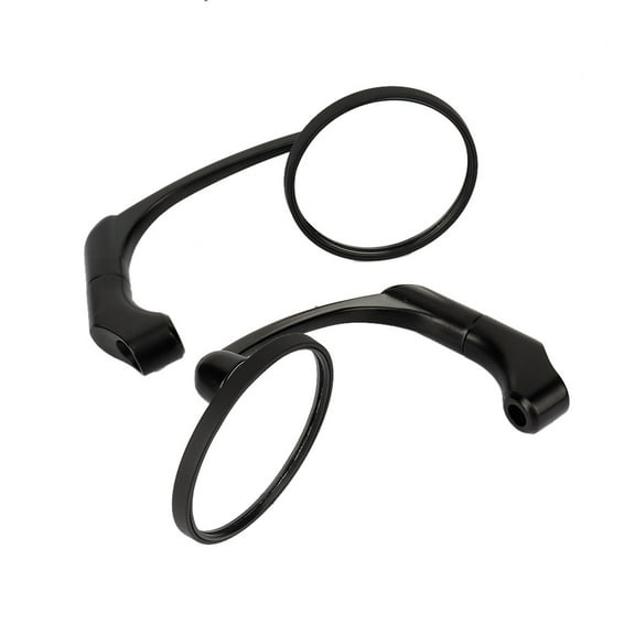Rupoun Universal Round Rear View Glass Modified Reflective Motorcycle Mirror Accessory, Fits 10 mm / 0.4 inches Screw, 2 Pcs