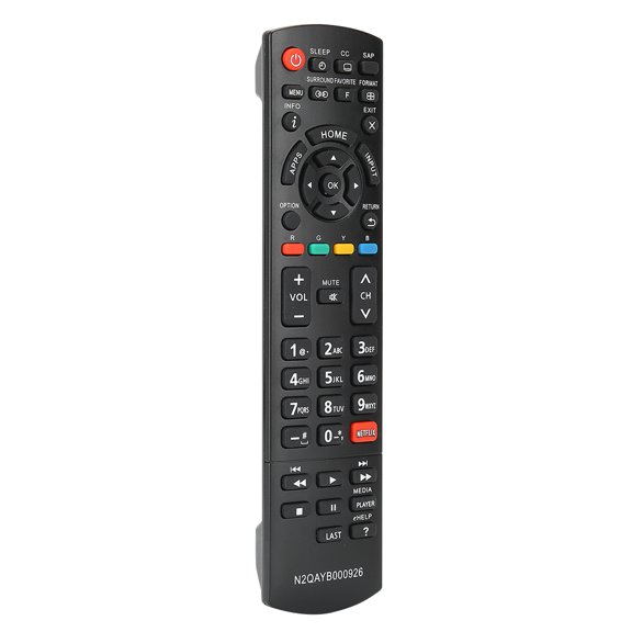 Rupoun Universal Smart TV Remote Control Replacement for N2QAYB000926 Long Distance LCD LED Television Controller, Black, Easy Setup, No Programming Required, Compatible with Smart Screens