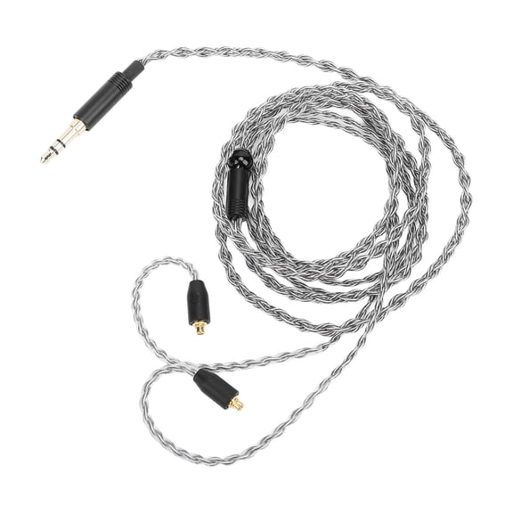 Rupoun Upgraded Earphone Cable 3.5mm to MMCX Silver Plated Copper Loseless Replacement Headphone Audio Wire, Compatible with SE215 SE315 SE425 SE535, 3.9ft / 1.2m Length, Single Piece