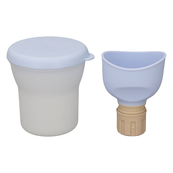 Rupoun Urinal Portable Spill Proof Reusable Emergency Urine Funnel Pee Cup for Kids Adults Car Travel Blue 10 inches / 25.4 cm