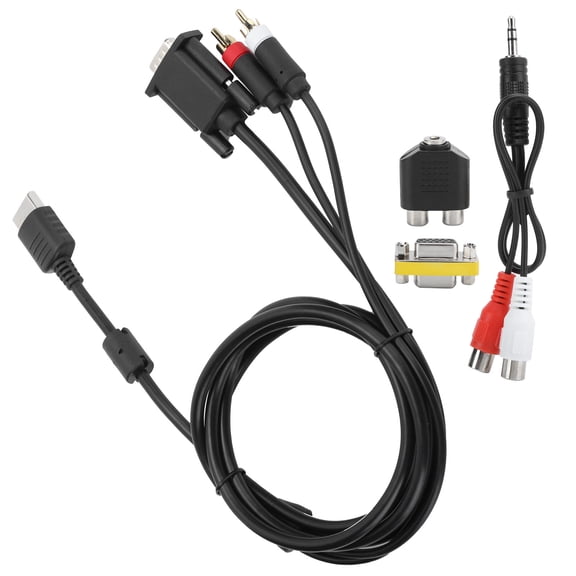 Rupoun VGA High Definition Cable with Audio Adapter for Sega Dreamcast DC (5.9 ft / 1.8 m)