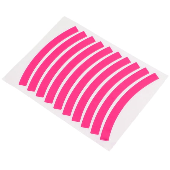 Rupoun Vibrant Pink Kids Balance Bicycle Reflective Stickers 3.5x0.3in High-Visibility PVC Lattice Bike Wheel Rim Safety Adhesive Decals Tape Strips for Toddlers and Children